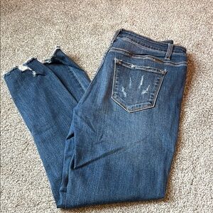 Women's Blue Distressed Jeans